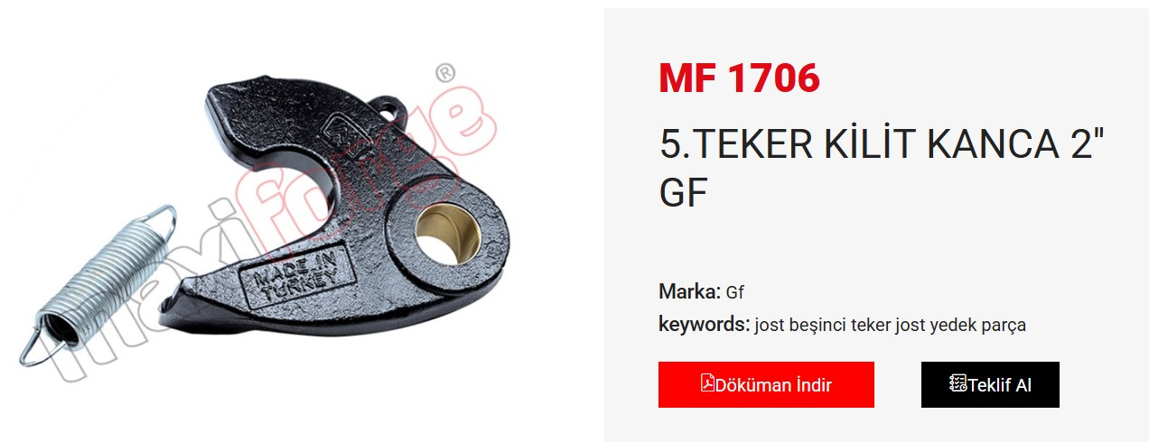 PLEYT TABLA ALT KANCA GF MODEL 662 129 134